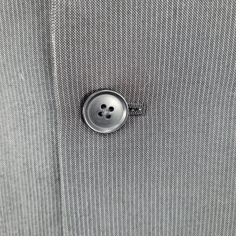 Altamoda Grey Pinstriped Slim Fit 2 Button Notch Blazer Sport Coat Size 40L